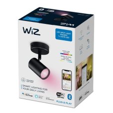 Philips WiZ Colors 8719514551930 IMAGEO bodové svietidlo 1xGU10 5W/350lm 2200-6500K+RGB čierna stmievateľné