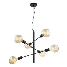 MDM3582 / 6 BK ITALUX Madalyn moderní závěsné svítidlo 6X40W E27 IP20