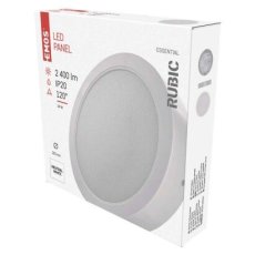 Emos ZM5452 LED RUBIC stropní/nástěnné přisazené klasické svítidlo kruh průměr 220 × 42 mm 24W 2400lm 4000K bílá