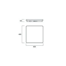 Sylvania 0043519 stropné svietidlo START SURFACE SLIM IP54 SQUARE 4000lm 2CCT D WH