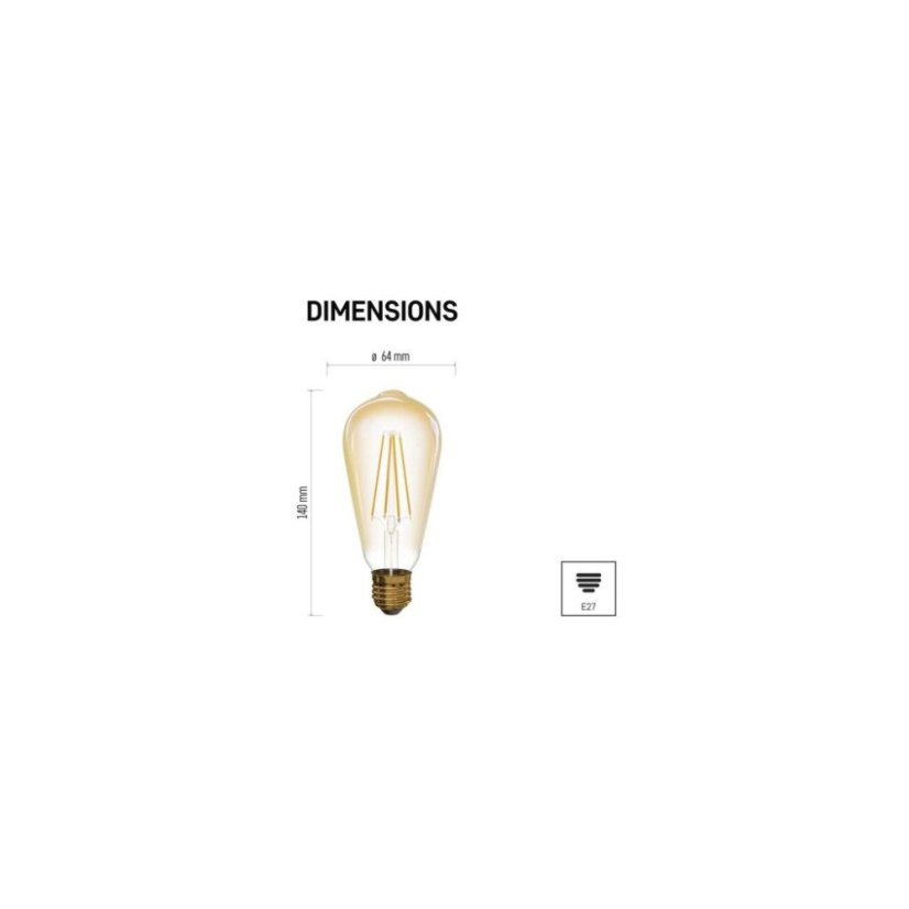 Emos LED žárovka E27 Z74302 Vintage 4W 470lm 2200K ST64 teplá bílá