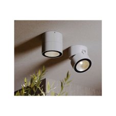 REDO 90626 SHAFT vonkajšie stropné/nástenné svietidlo D90mm COB LED 12W 1256/990lm 3000K IP65 biela