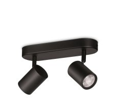 Philips WiZ Tunable white 8719514551831 IMAGEO bodové svietidlo 2xGU10 10W/700lm 2700-6500K čierna stmievateľné