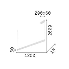 Ideal Lux 336190 DESK WIDE SP2 závesné svietidlo LED 36W 4000/1920lm 3000K čierna