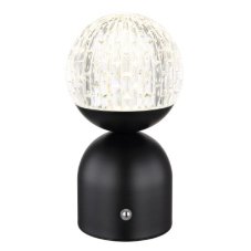 GLOBO 21007S JULSY dotyková stolná lampička V200mm LED 2,5W/173lm 2700+4000+6500K matná čierna, priehľadná, vrátane CR18650 1800mAh 3,7V, USB kábel