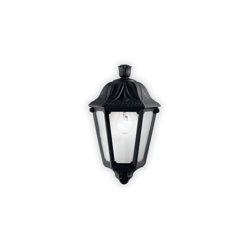 Exteriérové ​​nástěnné svítidlo Ideal lux 101552 ANNA AP1 SMALL NERO 1xE27 23W IP44
