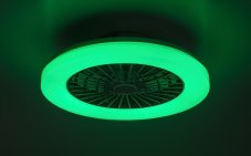 RABALUX 71333 Dalfon2 stropní svítidlo s ventilátorem D485mm LED 48W/3500lm 3000-6500K bílá, stmívatelné, dálkový ovladač, starlight efekt