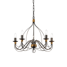 Závesné svietidlo/Luster Ideal lux 057187 CORTE SP5 RUGGINE 5xE14 40W