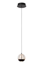 LUCIDE 13498/05/30 SENTUBAL závesné svietidlo D140mm LED 6,3W/250lm 2700K čierna