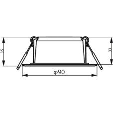 Philips 59444 MESON 080 zápustné svietidlo LED D90mm 5,5W 500/360lm 3000K biela 8720169173606