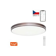 Immax 07150-C40 NEO LITE AREAS stropné svietidlo LED D400mm 24W/1680lm 2700-6500K hnedo-strieborná, diaľkové ovládanie
