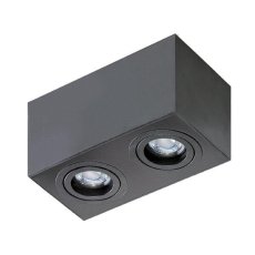 AZzardo AZ2827 Technoline BRANT 2 SQUARE BLACK přisazené bodové svítidlo / spot 2xGU10 50W IP20 černá