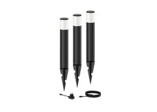 Philips 8720169269415 GardenLink Low Volt Purex nízkonapäťový vonkajšie svietidlo/stĺpik LED 3x1,5W/180lm 2700K IP44 čierna 3-set+adaptér+kábel 5m