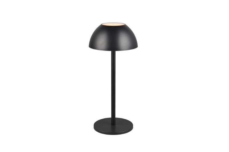 TRIO Reality R54106132 RICARDO vonkajšia dotyková stolná lampa SMD LED V300mm 1,7W/240lm 3000K IP54 čierna matná, nabíjateľná batéria, USB-C port