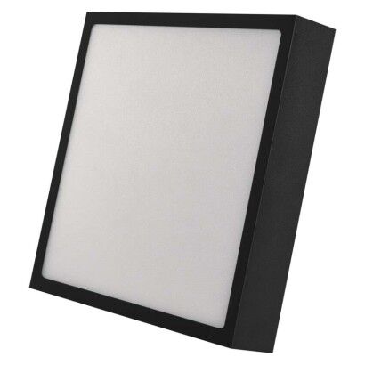 Emos ZM6343 LED NEXXO stropní/nástěnné přisazené klasické svítidlo čtverec 225 × 225 × 42 mm 21W 1900lm 3000/3500/4000K černá