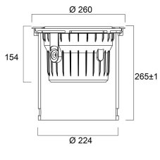 Sylvania 0049044 exteriérové zápustné svietidlo INTERRATA ADJUSTABLE L IP67 CLEAR 2000LM 830 MB