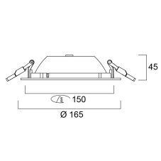 Sylvania 0030325 zápustné svietidlo START Downlight 150 IP44 1175lm 4000K