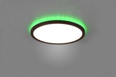 TRIO Reality R64371132 AUREO stropné svietidlo SMD LED D290mm 18W/2200lm 3000-6500K+RGB čierna, biela, stmievateľné, diaľkový ovládač