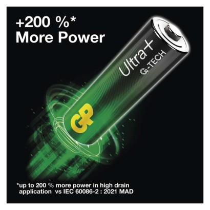 B03214 Baterie GP Alkalická Ultra Plus 1,5V AA, set 4ks