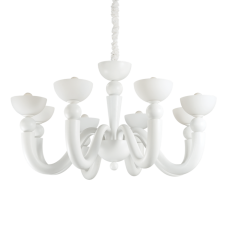 Závesné svietidlo/Luster Ideal lux 094007 BON BON SP8 BIANCO 8xE14 40W biela