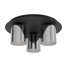 Eglo 99631 GOROSIBA 1 stropné svietidlo E27 3x40W čierna, dymové sklo