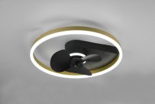 TRIO R67083132 BORGHOLM stropné svietidlo s ventilátorom LED D500mm 30W/3500lm 2700-6500K matná čierna, stmievateľné, diaľkový ovládač