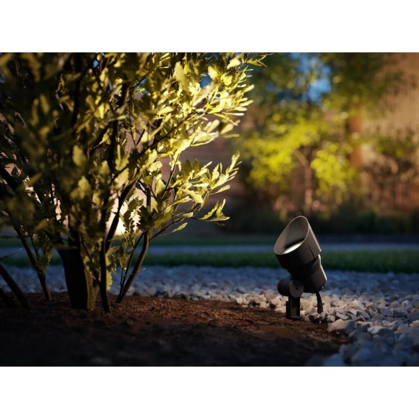 Philips 8719514477216 GardenLink Low Volt Spotlight Starter pack - nízkonapäťové exteriérové svietidlo/reflektor LED 6W/600lm 2700K čierna /konektor/adaptér 24W/kábel 5m