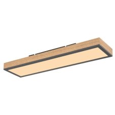 GLOBO 416080WD DORO stropné svietidlo LED 600x150mm 18W/1000lm 3000K imitácia dreva, grafit, opál