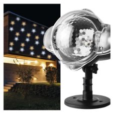 DCPN01 EMOS LED dekoratívny projektor – hviezdičky, IP44, teplá/studená biela