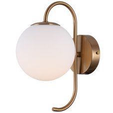 Italux WL-5500-1-HBR nástenné svietidlo Gela 1x5W G9 mosadzná medená, biela