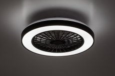 RABALUX 71336 Dalfon2 stropné svietidlo s ventilátorom D480mm LED 40W/2200lm 3000+4000+6000K čierna, stmievateľné, diaľkový ovládač