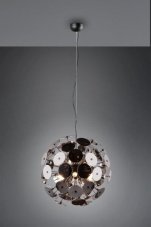 TRIO 309900657 DISCALGO závesné svietidlo 6xE14 D540mm čierna matná, chrómová