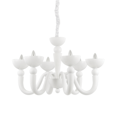 Závěsné svítidlo / Luster Ideal lux 093994 BON BON SP6 BIANCO 6xE14 40W bílá