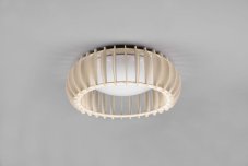TRIO R62171130 MONTE stropné svietidlo LED D400mm 16,5W/2200lm 3000K drevo, biela, switchdimmer