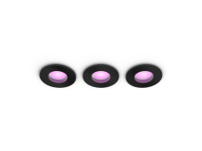 Philips HUE White and color ambiance 8720169320895 Xamento zápustné svietidlo D93mm GU10 4,2W/350lm 2000-6500K+RGB IP44 čierna 3-set