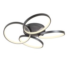REDO 01-2683 ESPIRAL stropné svietidlo LED 64W/4380lm 3000K čierna, switchdimmer
