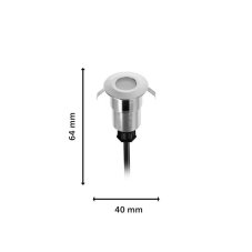 Philips 8720169269279 GardenLink Low Volt Spore nízkonapäťové vonkajšie svietidlo do zeme LED 1W/120lm 2700K IP67 strieborná, bez napájania
