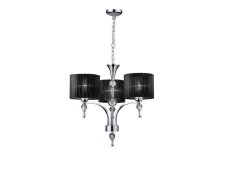 AZZARDO AZ0498 DECOline IMPRESS 3 BLACK stropné závesné svietidlo 3xE27 50W IP20 čierna