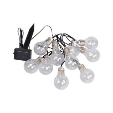 33708- 10 GLOBO Exteriérové solární LED svítidlo, dekorativní řetěz s 10 hruškami na osvětlení zahrady nebo terasy, 10x 0,3W 2700K IP44