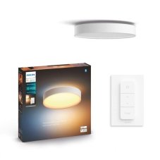 Philips HUE LED White Ambiance 41165/31/P6 Devere M kúpelňové stropné svietidlo 19,2W 2450lm 2200-6500K IP44 38,1cm biele stmievateľné BlueTooth + HUE Switch