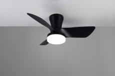 TRIO Reality R64412132 RANDERS Stropný ventilátor s osvetlením D760mm SMD LED 20W/2500lm 2700-6000K čierna, diaľkový ovládač