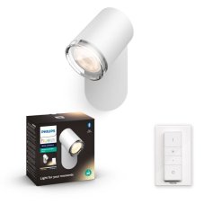 Philips Hue White Ambiance 8719514340855 Adore spot nástenné bodové svietidlo GU10 +SWITCH 5,5W/250lm 2200-6500K IP44 biela bluetooth
