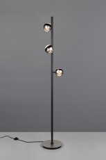 TRIO SELECT 444410307 ORBIT stojacia lampa V1500mm SMD LED 3x8W/3x800lm 2300+3000+4000K čierna, nikel matný, ON/OFF