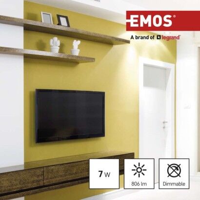 Emos ZQ8E44 LED žárovka GU10 CLASSIC MR16 7W 806lm 6500K