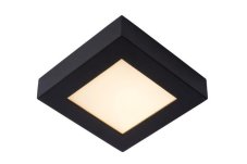 LUCIDE 28117/17/30 BRICE štvorcové stropné stmievateľné kúpeľňové LED svietidlo 15W IP44 čierna