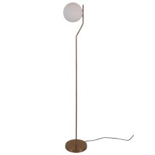 Italux FL-3300-1-HBR stojacie svietidlo Carimi 1x5W E27 mosadzná medená, biela