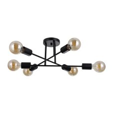 ITALUX PND-4052-6-BL Formio stropné svietidlo 6xE27 čierna