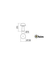 REDO 90438 KIRA exeriérová stolní lampa SMD LED 1,7-4,7W 95lm 3000K IP44 bílá