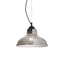 Závesné svietidlo Ideal lux 112343 BISTRO SP1 PLATE FUME 1xE27 60W čierna