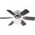 GLOBO 0307 UGO stropný ventilátor s osvetlením na päticu E27 760 mm s ťahovým vypínačom nikel